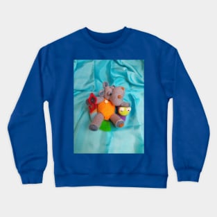 Swimming Hippo (Goggles Off), knitted by knitninja Crewneck Sweatshirt